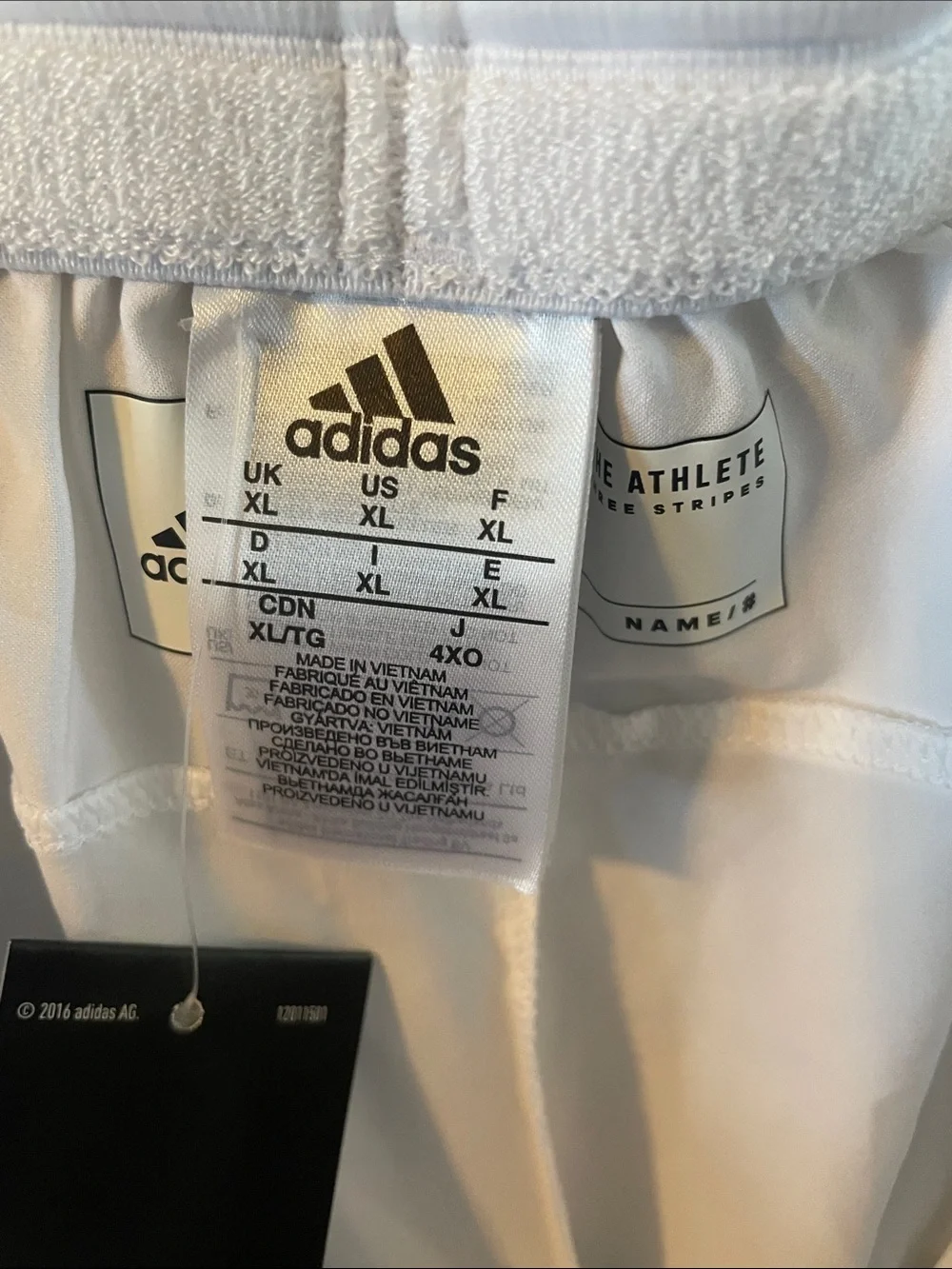 adidas White Tulsa Logo Athletic Shorts
